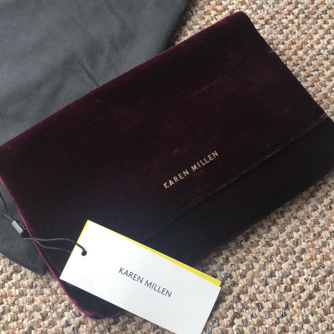 Karen millen cross outlet body bag in purple