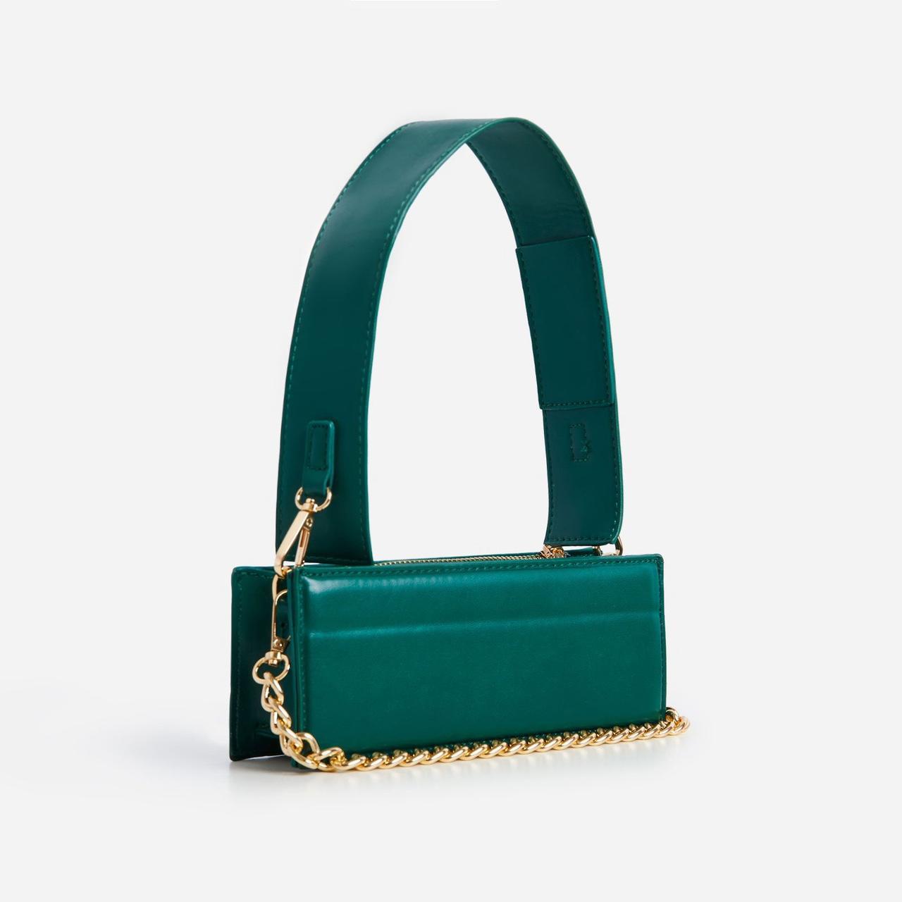 EGO Women's Green and Gold Bag Depop