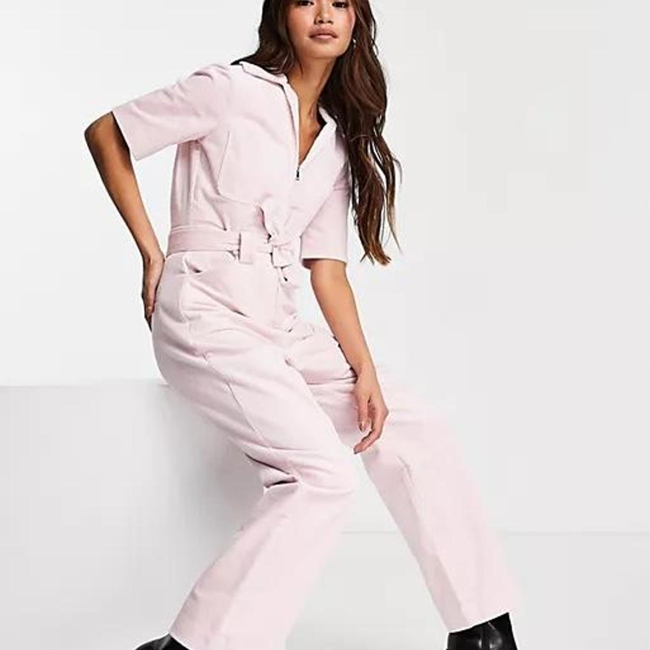 pink corduroy jumpsuit