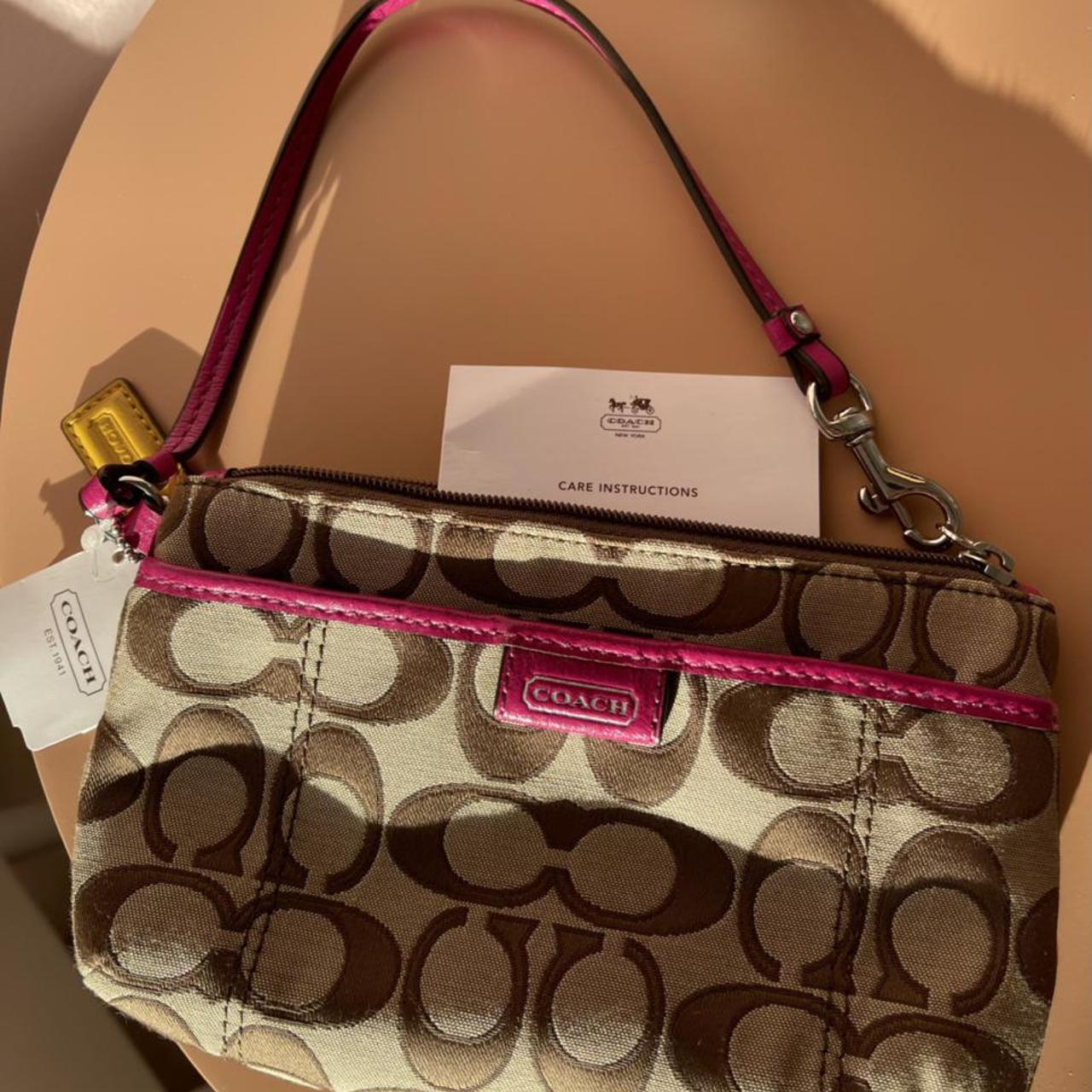 Coach Women's Pink and Brown Bag | Depop