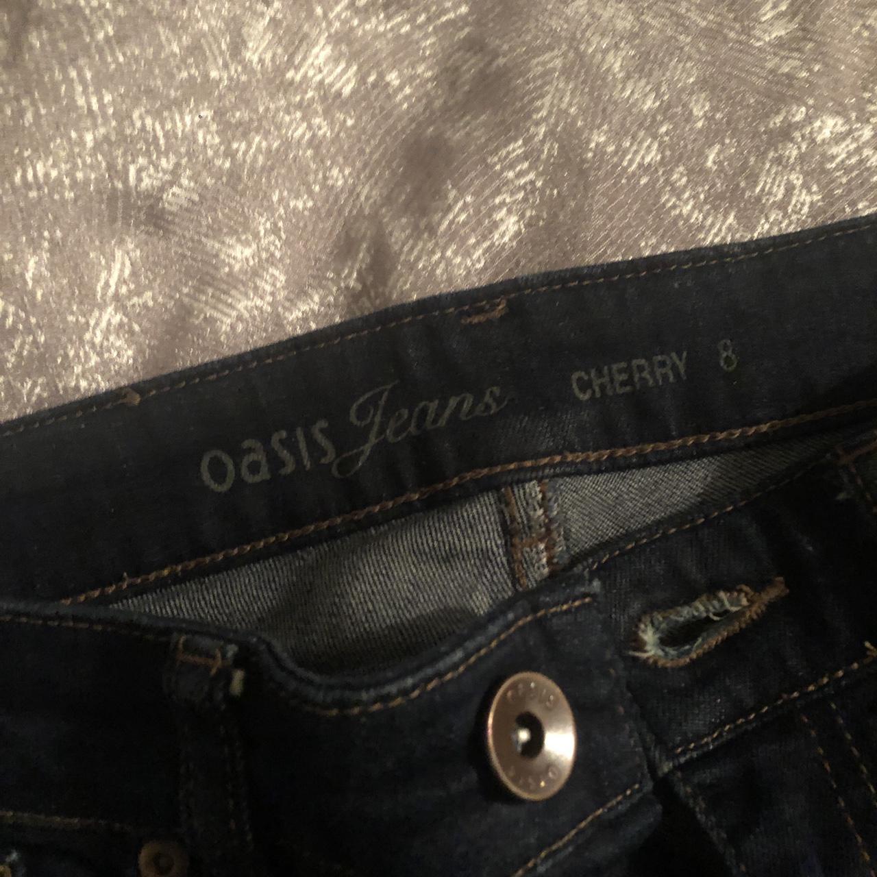 Oasis Ladies Oasis Jeans Cherry Oasis Dark Blue Straight Leg Jeans