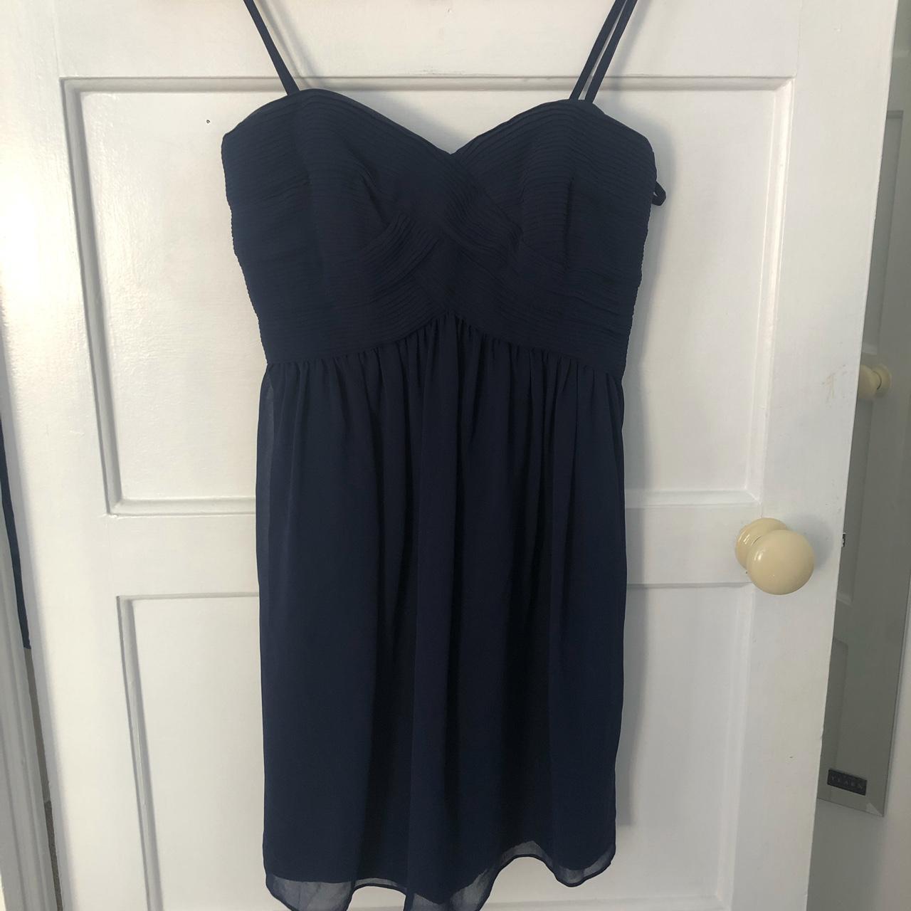 Coast navy blue pleated detail dress Lovely... - Depop