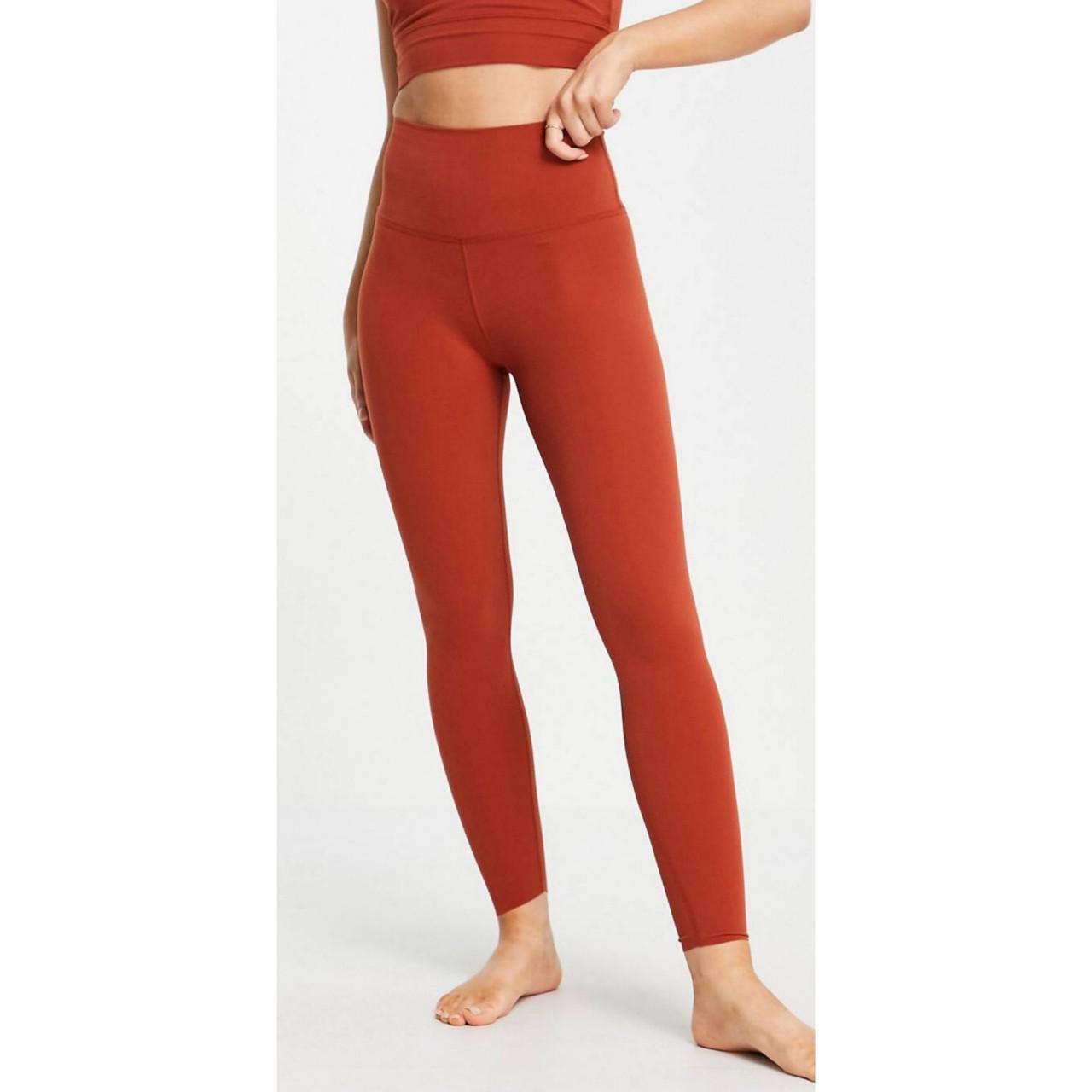 Nike Yoga luxe 7/8 leggings in rust orange