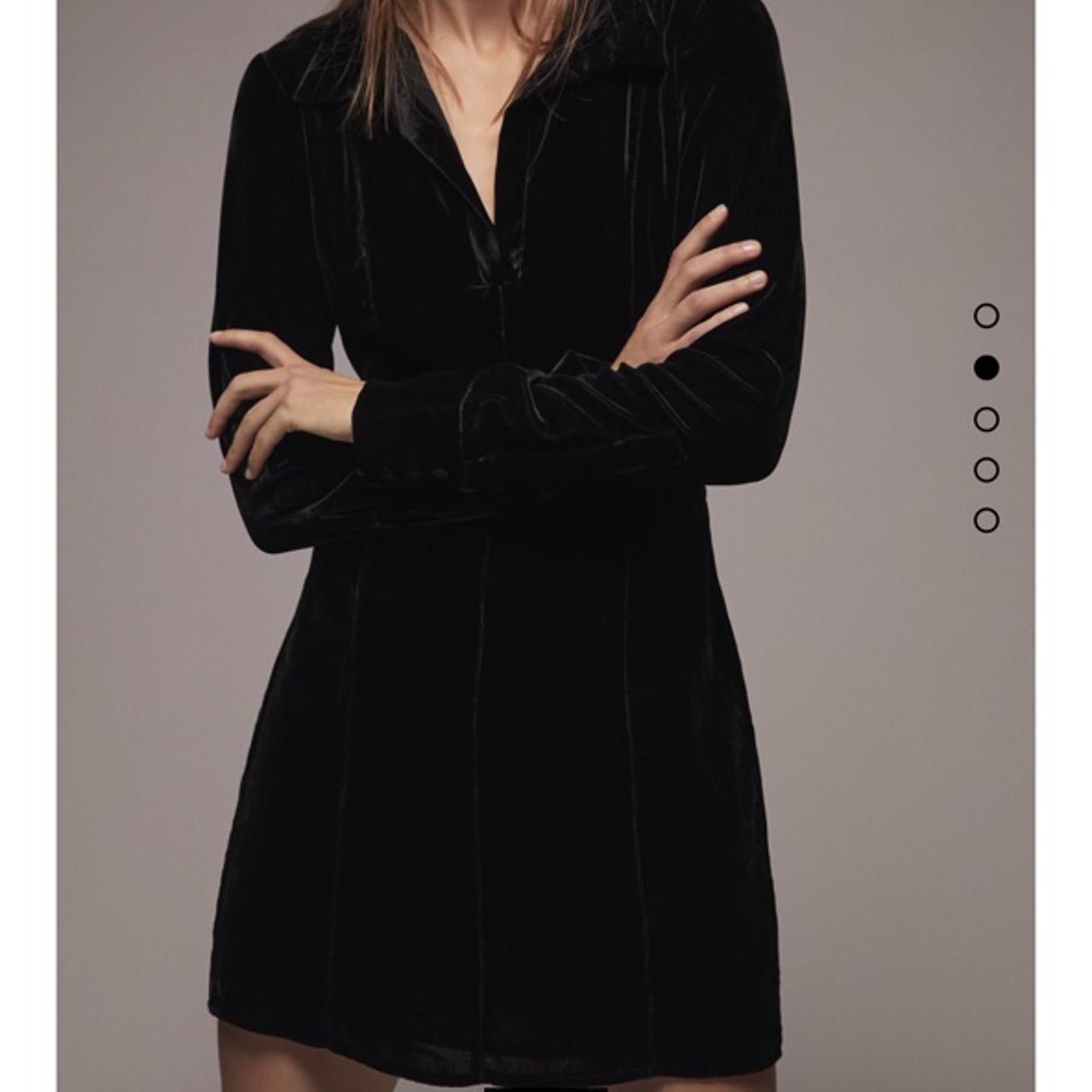 Black velvet cheap zara dress