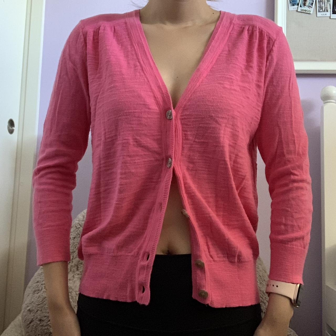 Ann taylor 2024 pink cardigan