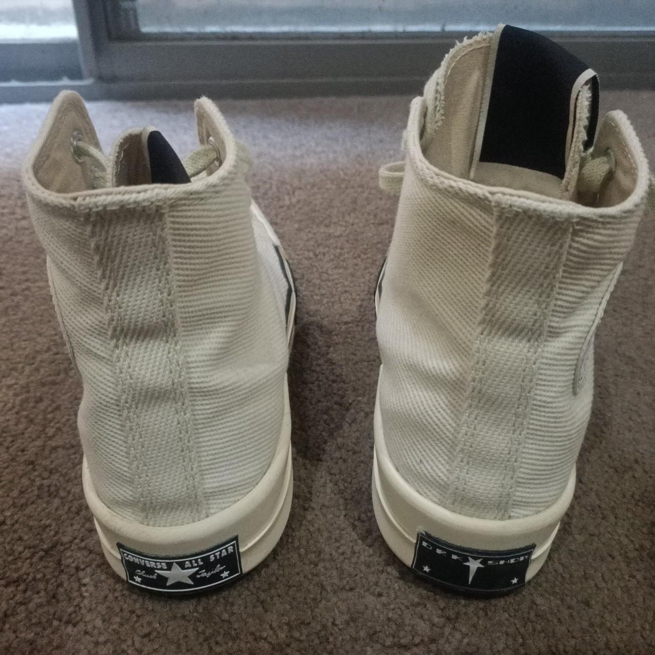 RICK OWEN X CONVERSE Chuck Taylor 70 DRKSHDW hi-top... - Depop