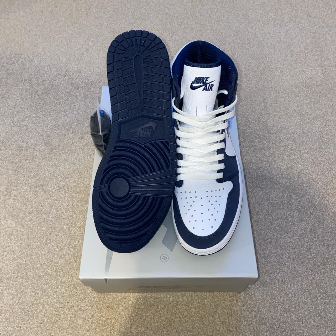 midnight navy white laces