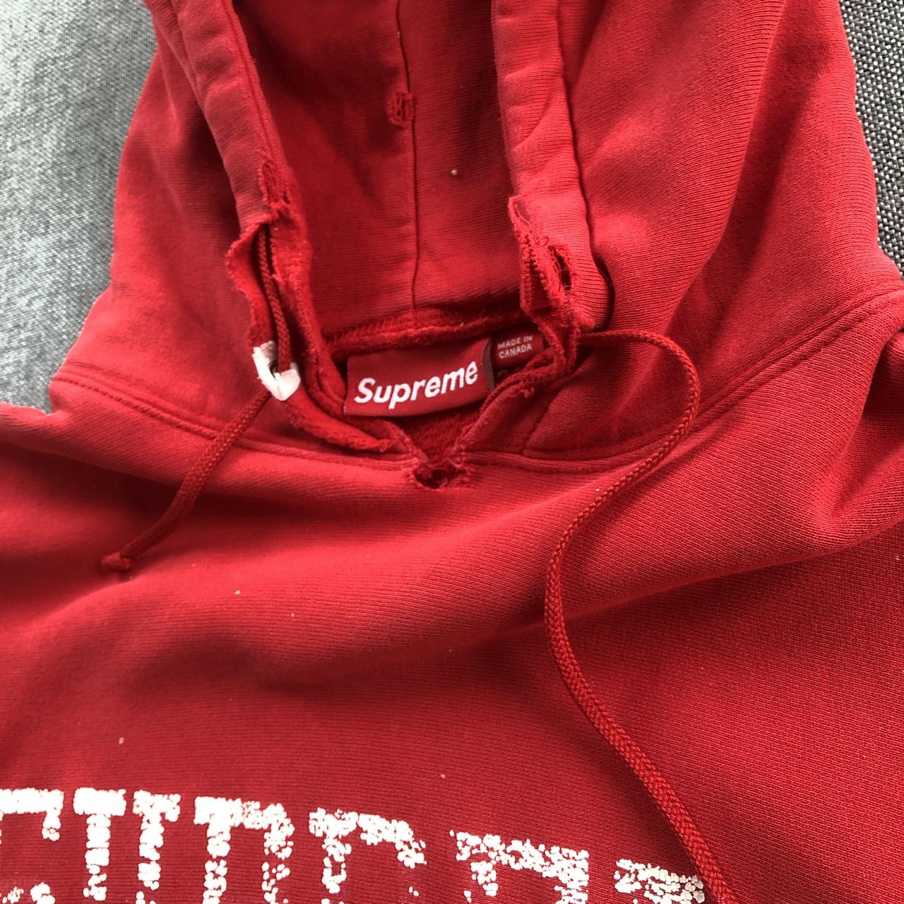 Supreme NY World Famous Red Hoodie (Good as new with - Depop