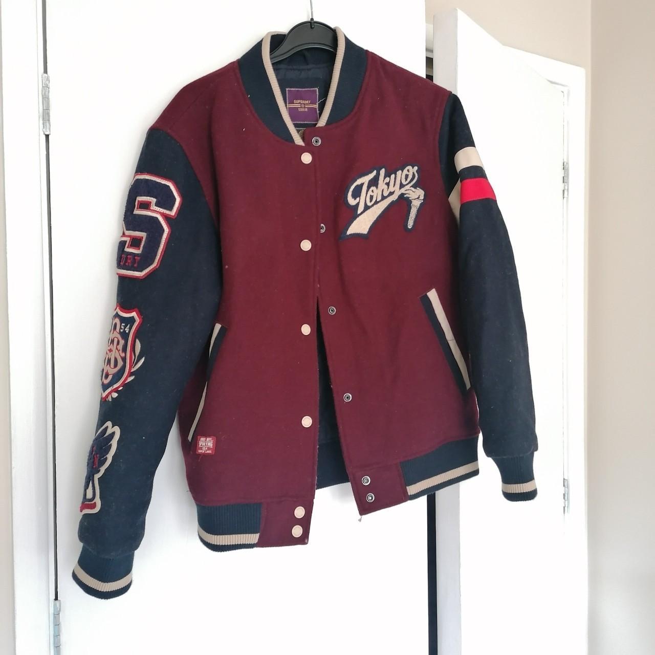 Superdry Women S Varsity Jacket Literally Worn Depop