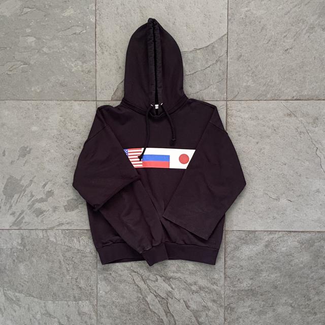 Gosha Rubchinsky Double Sleeve Flag Hoodie Size S