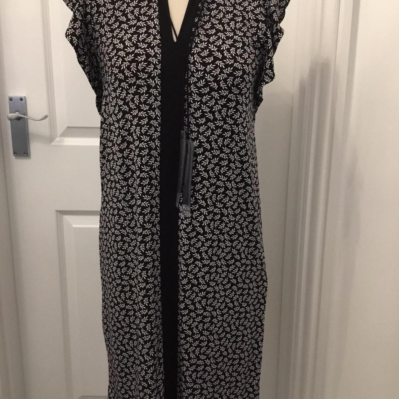 MICHAEL Michael Kors black dress with white pattern... - Depop