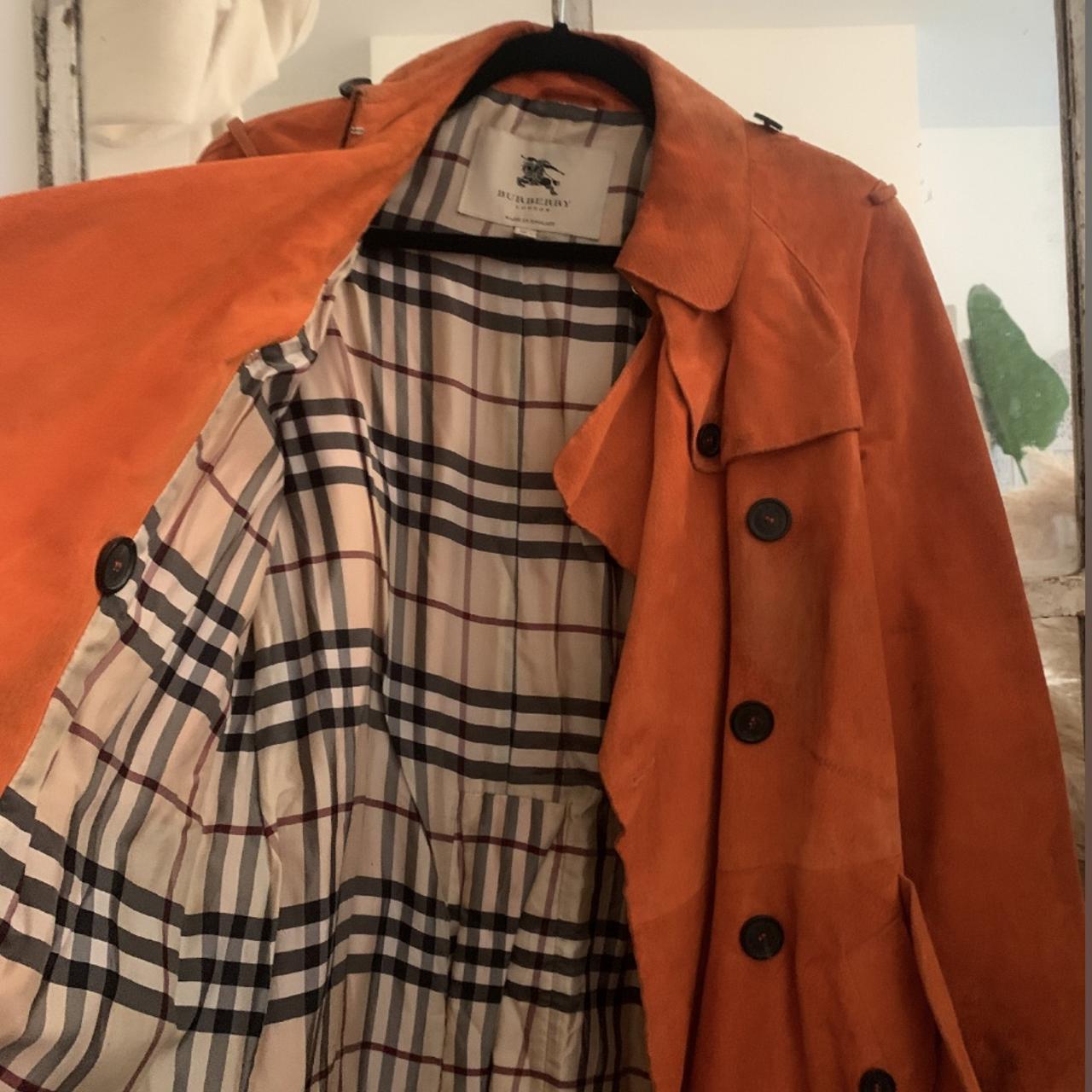 GENUINE BURBERRY vintage suede orange