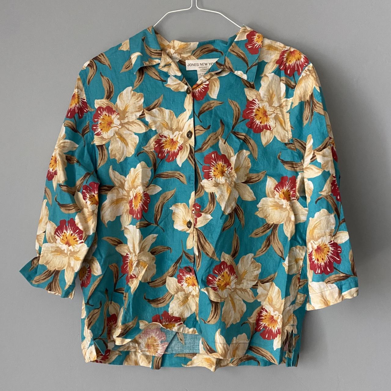 Jones New York Hawaiian Shirt Bought secondhand... - Depop