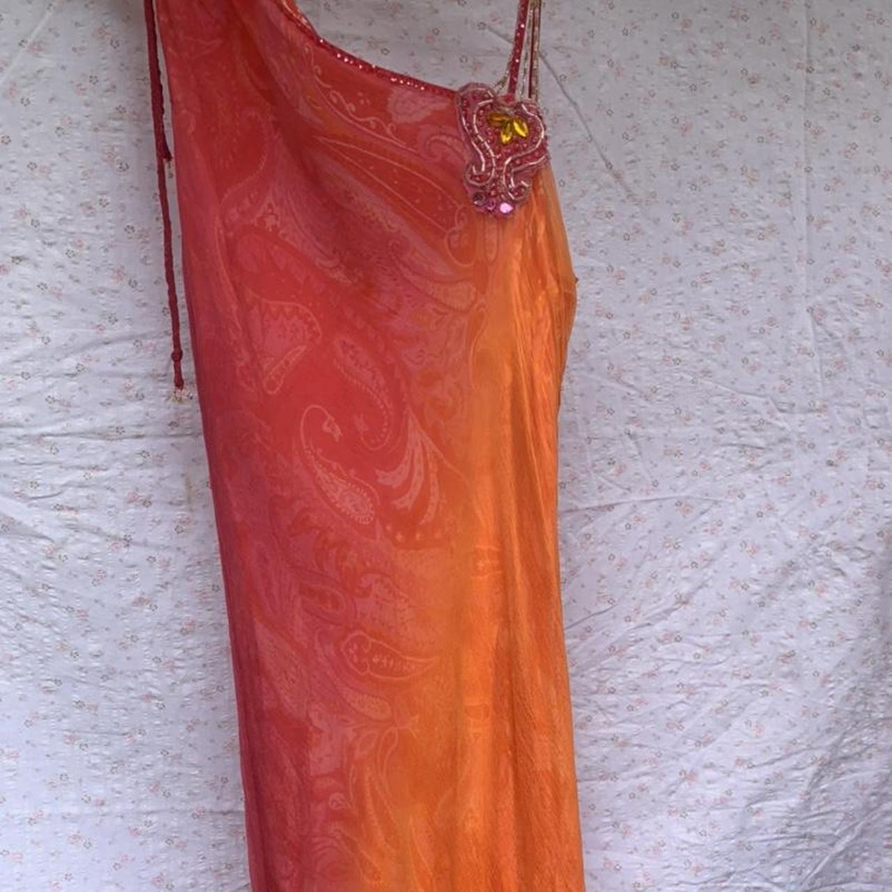 vintage midi dress, double lined with an orange and... Depop
