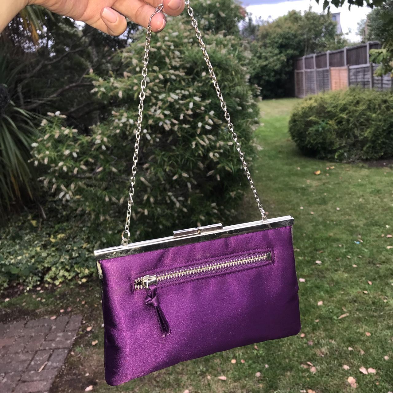 Deep purple best sale clutch bag