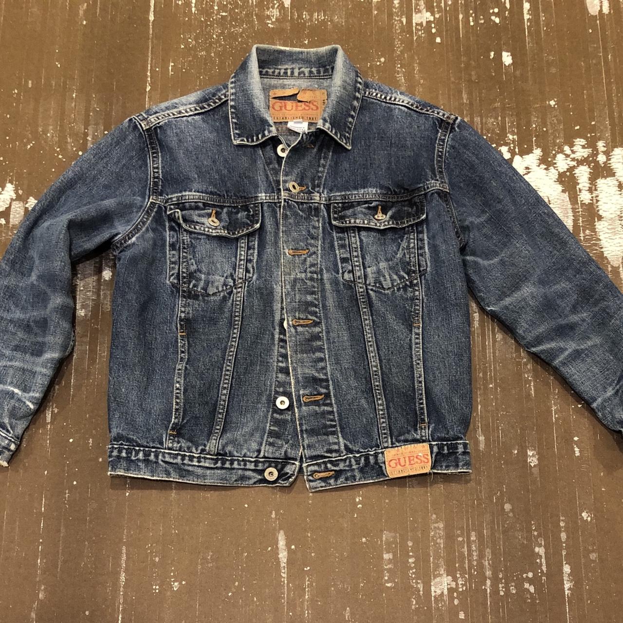 Women’s Denim Guess Jeans Jacket Size:... - Depop