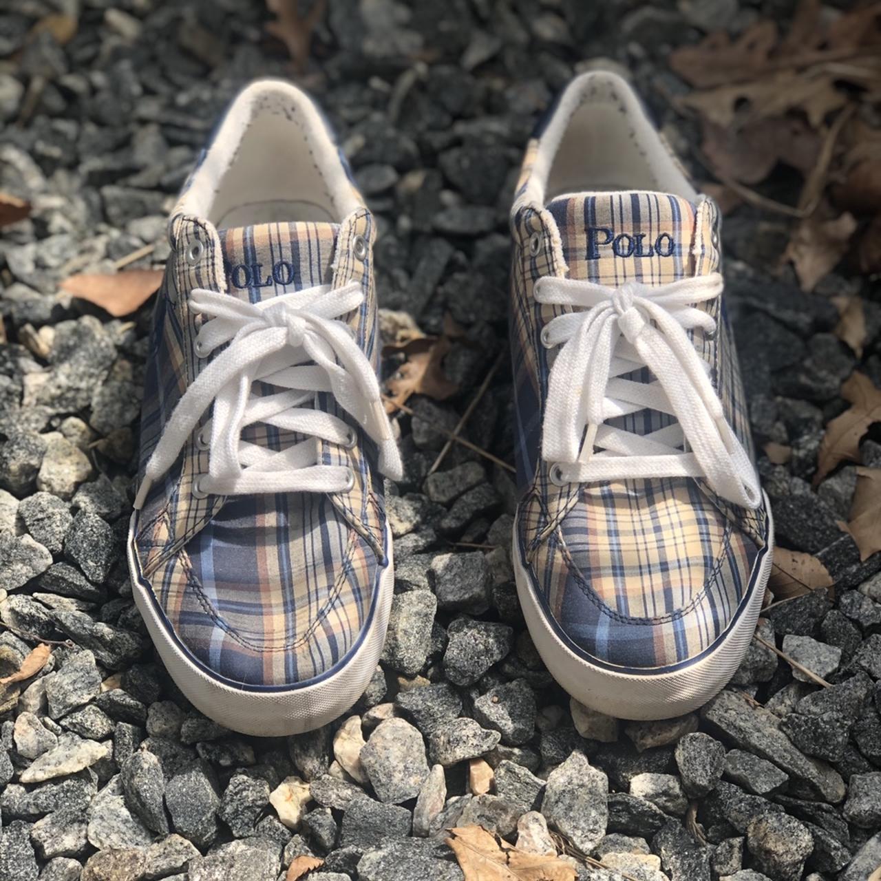 Ralph lauren plaid sneakers best sale