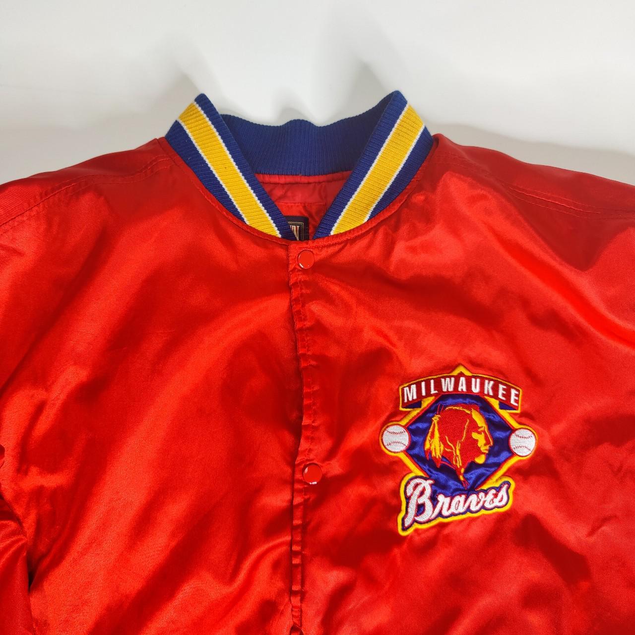 Milwaukee Braves World Satin Jacket Cooperstown - Depop