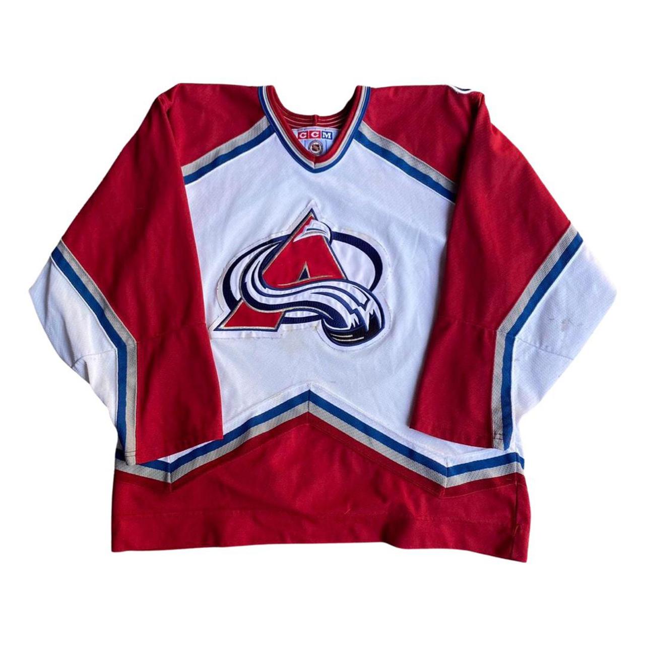 Vintage Colorado Avalanche CCM Hockey Jersey Size Large 90s NHL