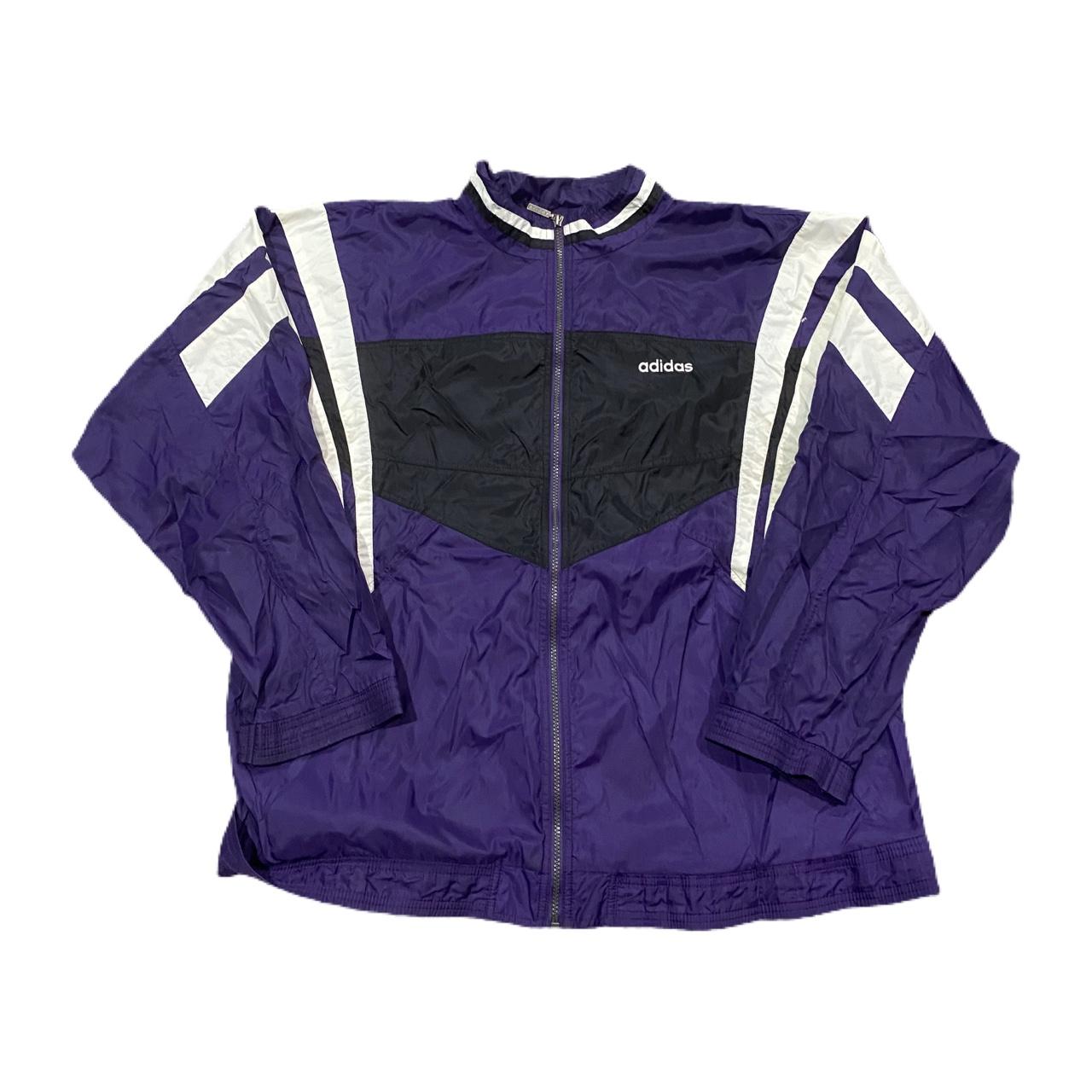 Adidas Men's Black and Purple Jacket | Depop
