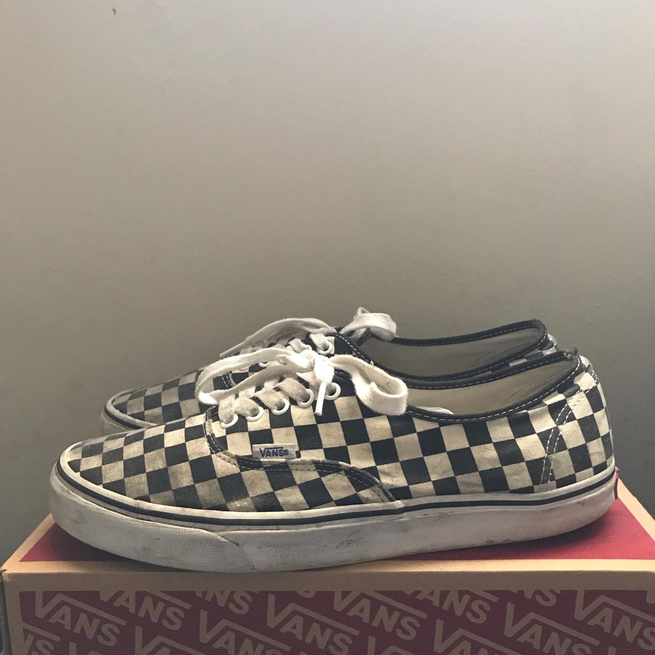 Checkered Vans Eras. As you can see they’ve been... - Depop