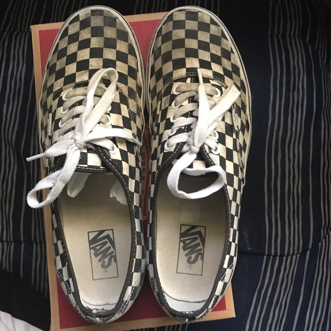 Checkered Vans Eras. As you can see they’ve been... - Depop