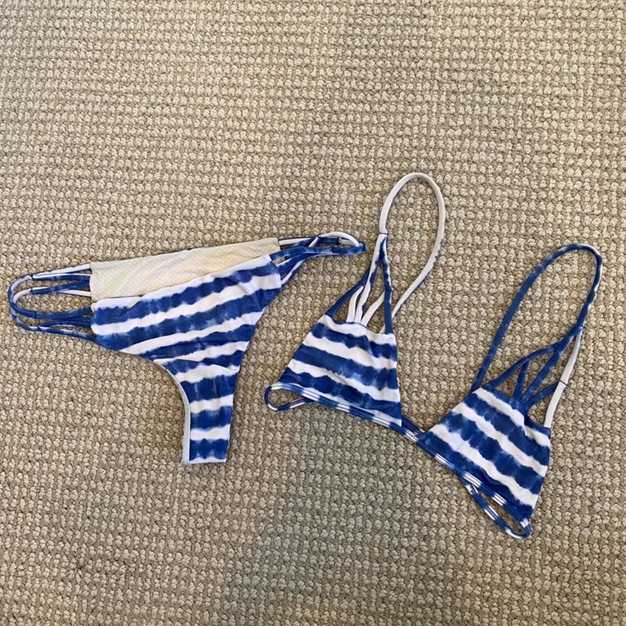 Acacia Swimwear Women's Blue and White Suit