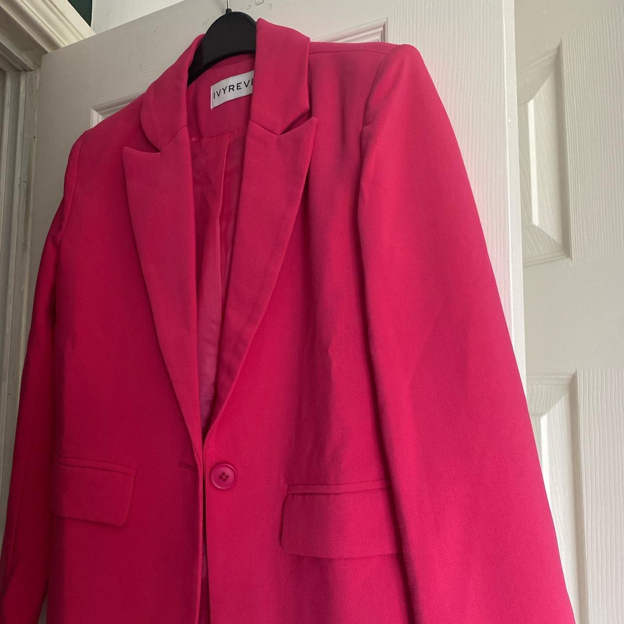 Hot pink blazer, only ever worn once, perfect... - Depop