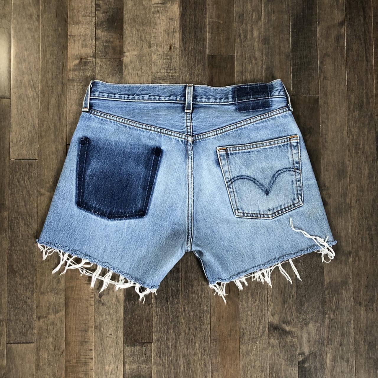 Vintage Levi’s 501 custom cut off jean shorts!... - Depop