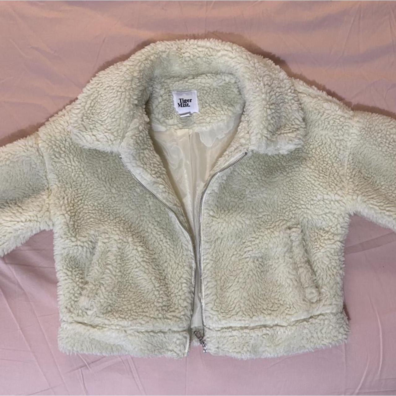 cream teddy bear jacket