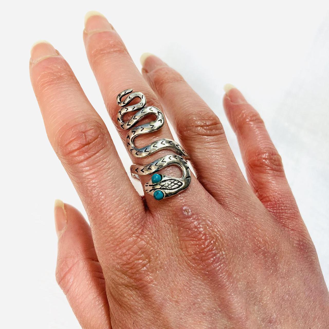 Product Image 1 - Silver adjustable size snake ring