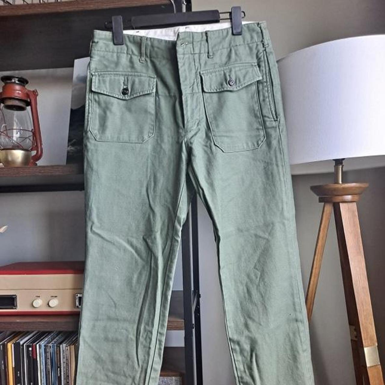 Engineered Garments Men's Green Trousers | Depop