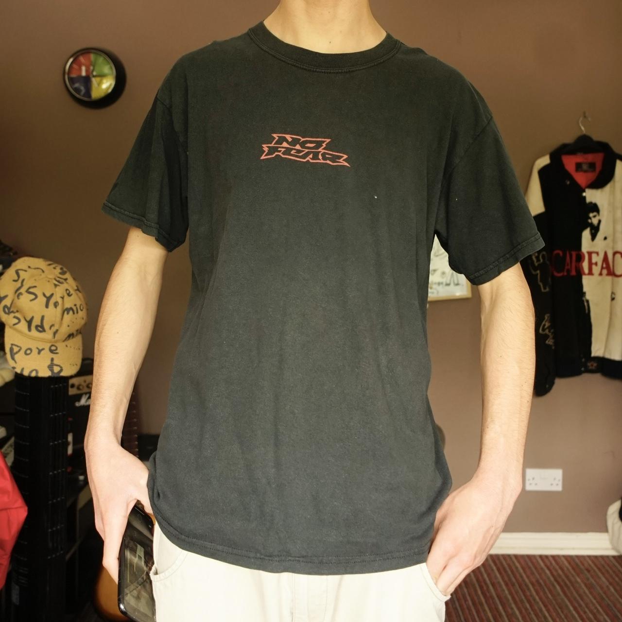 No Fear Men's Black and Red T-shirt