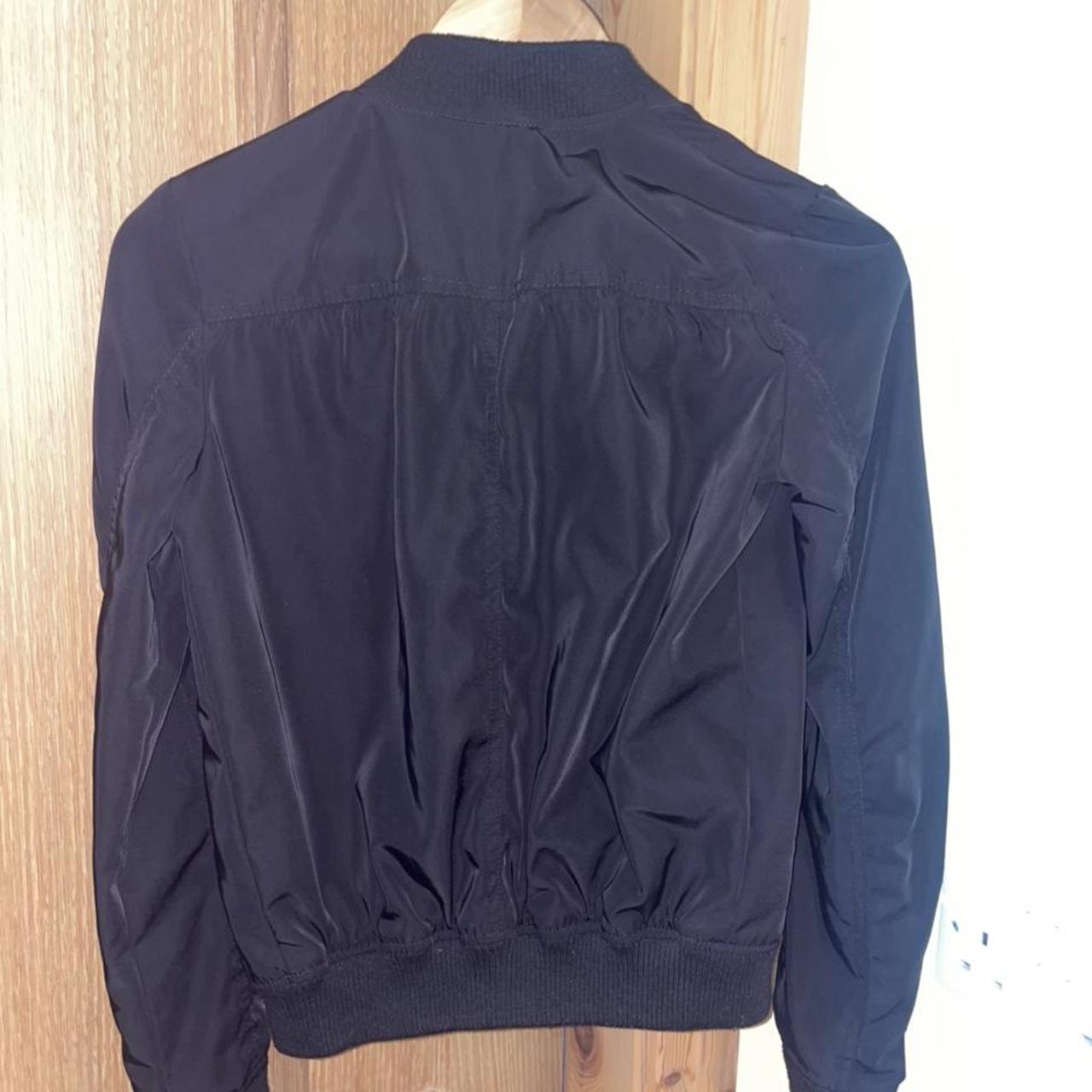 River Island Black Bomber Jacket. SIZE 6 Worn a few... - Depop