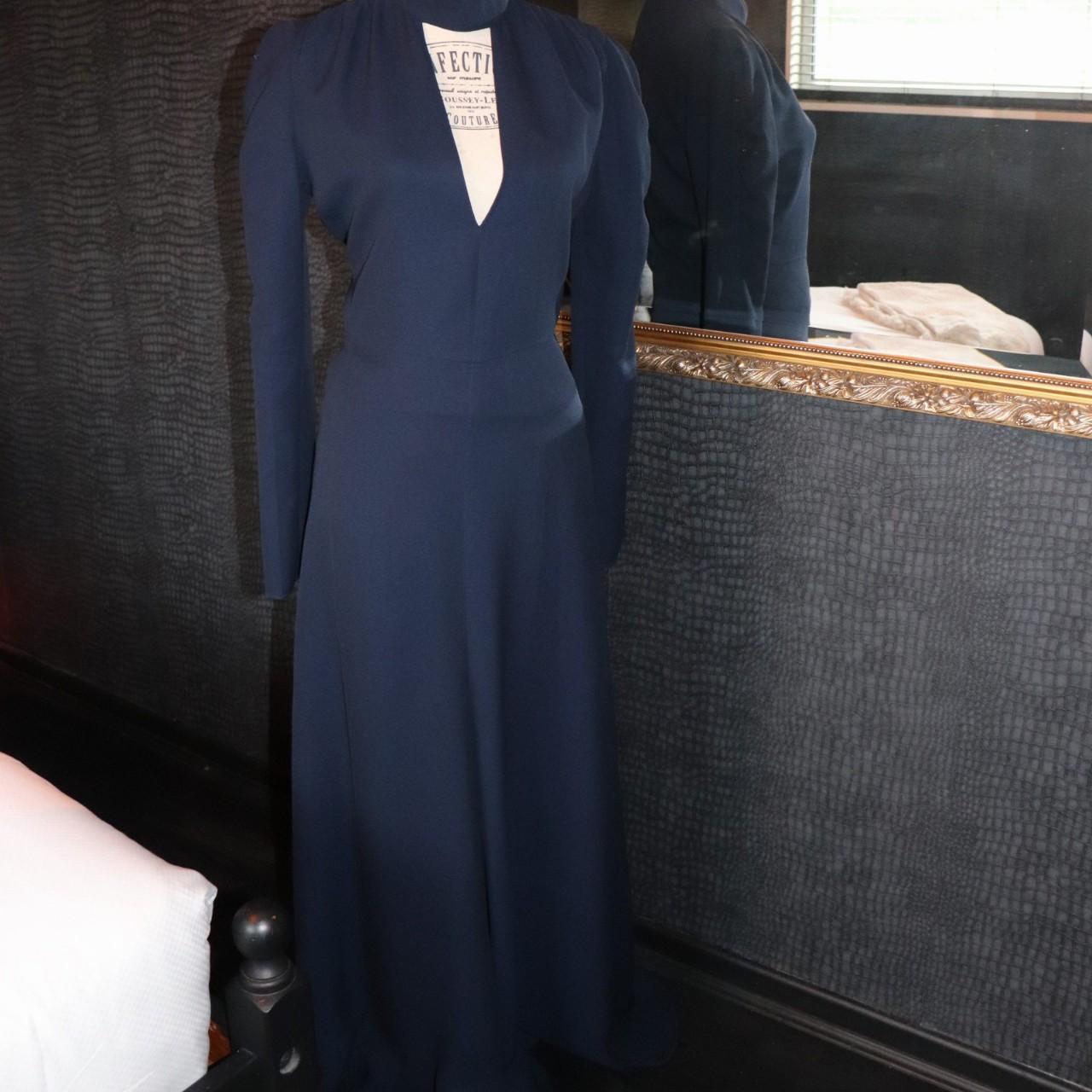 Chloé evening gown navy Size 8-10 approx Brand new... - Depop