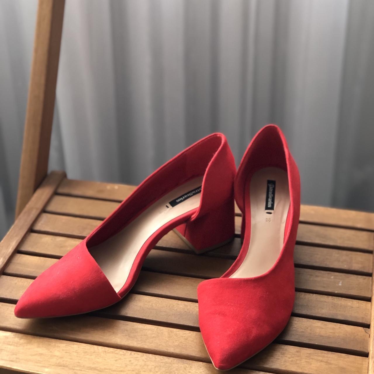 Stradivarius red shoes sale