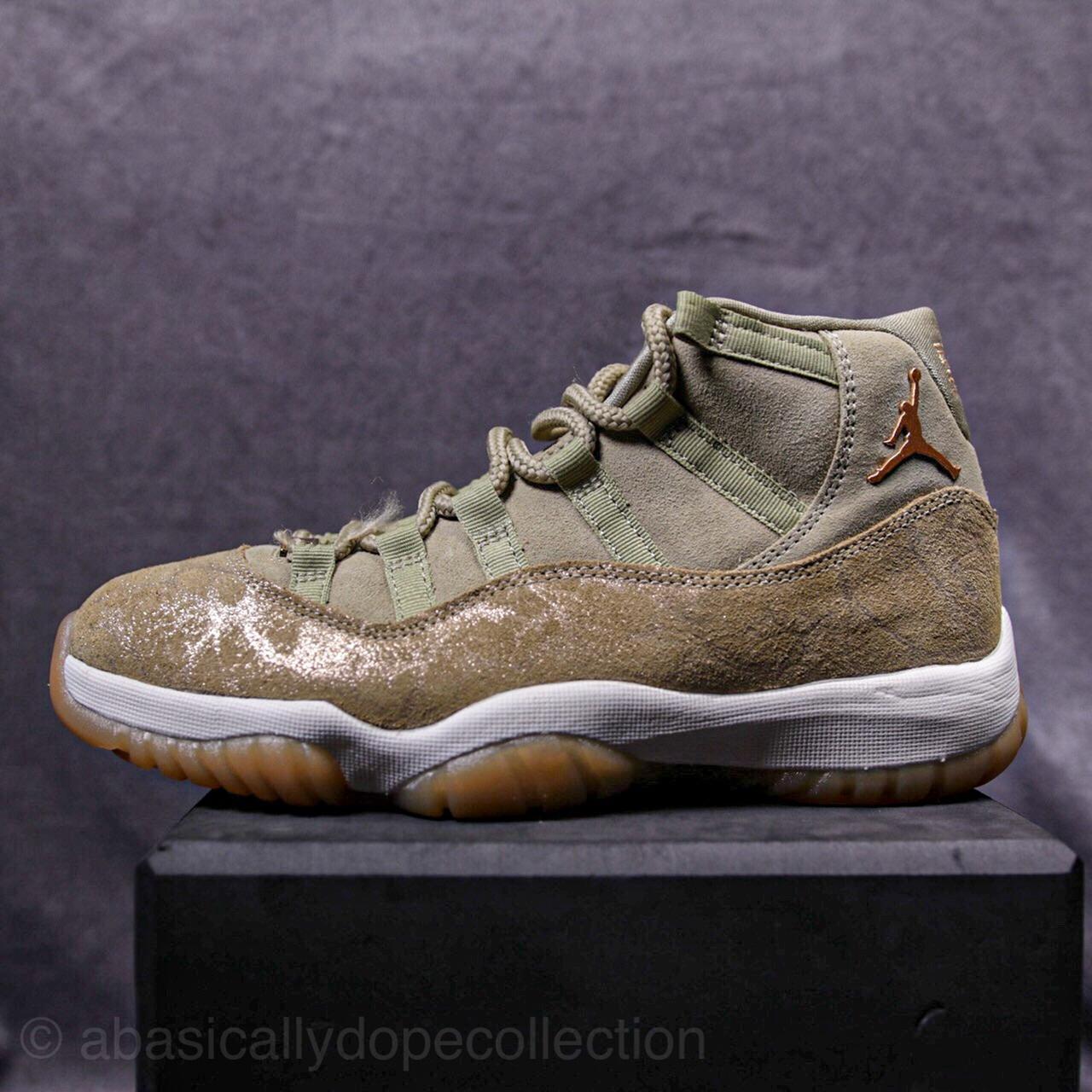 Womens olive jordan clearance 11