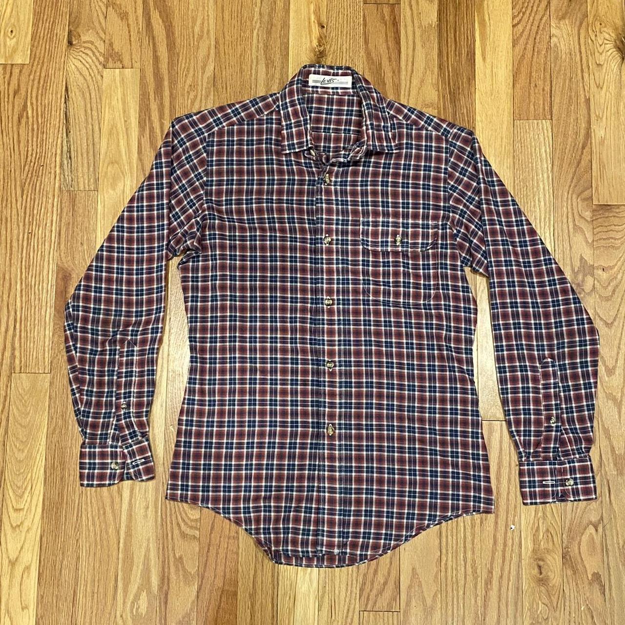 Vintage Levi’s Plaid Button Up Western Shirt 70’s... - Depop