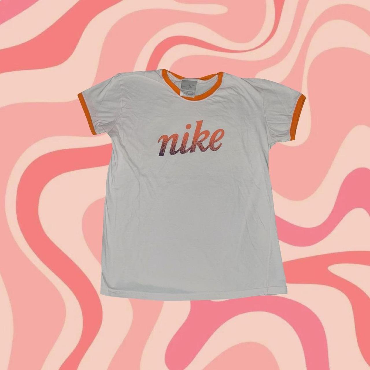 2000 s Nike Ringer Tee really cute y2k Nike logo. Depop