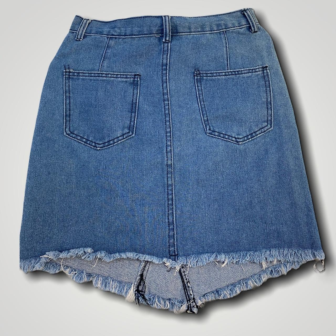 Women Denim Skirt Pearl Beading Jeans Skirt - Depop