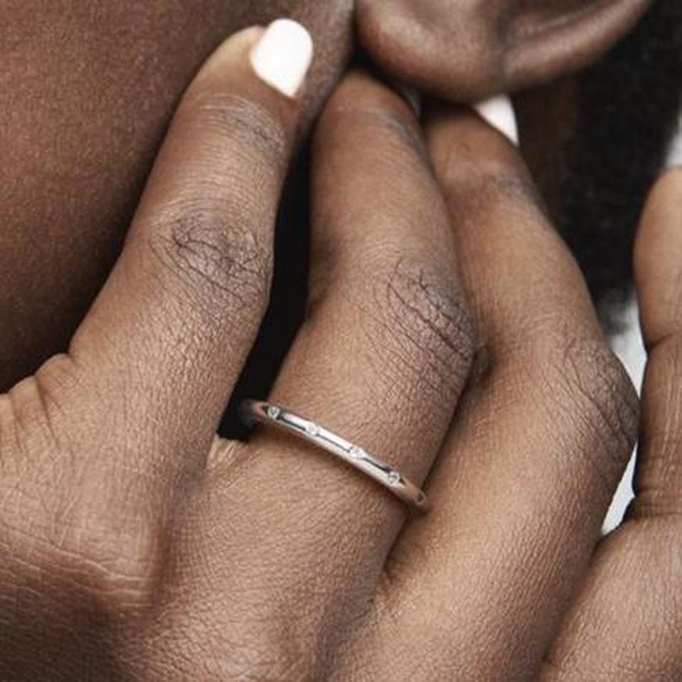 PANDORA ring heart band sterling silver Worn a Depop