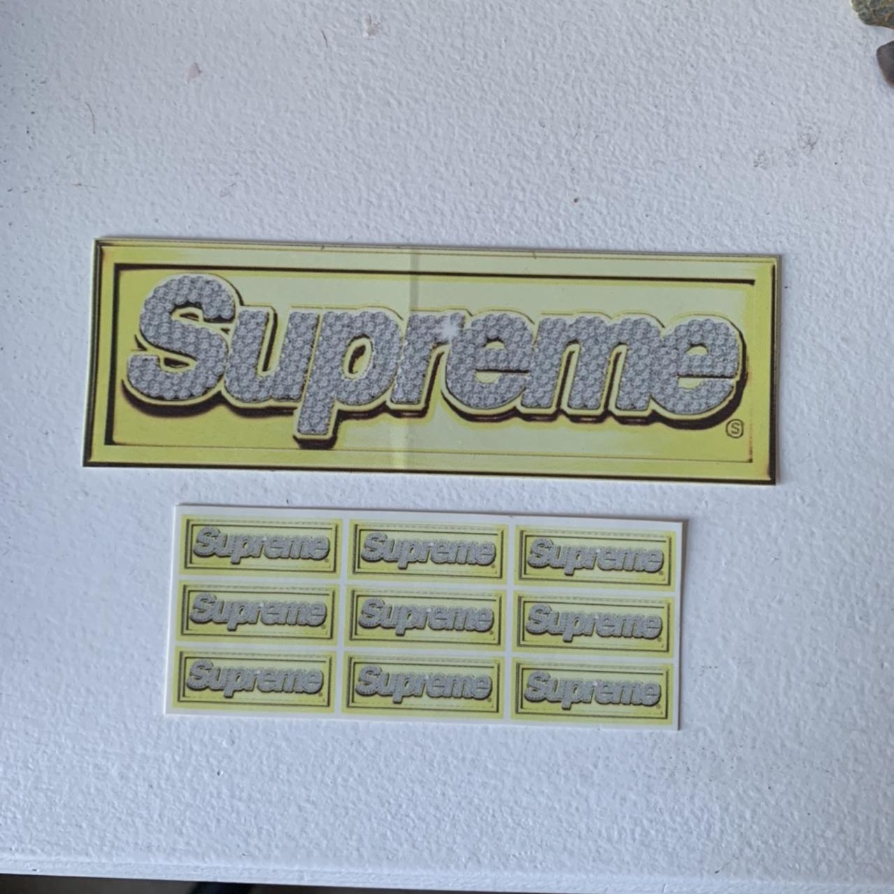 Supreme Bling box logo sticker and mini sticker...
