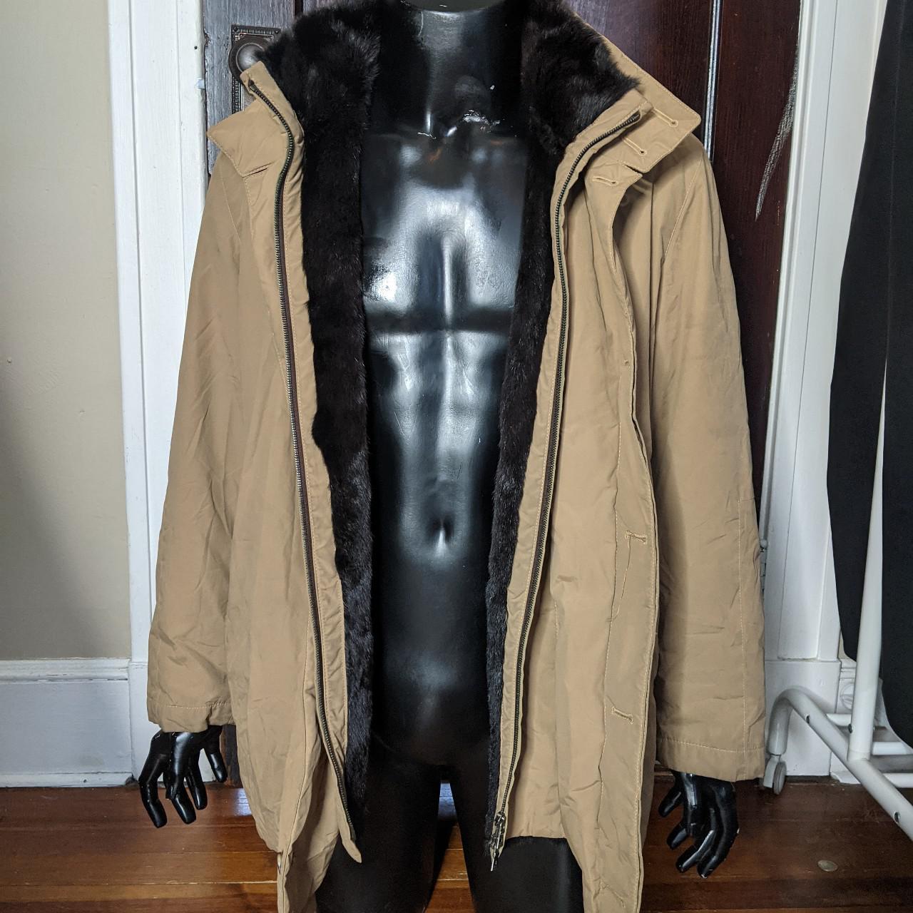 hugo boss fur lined jacket