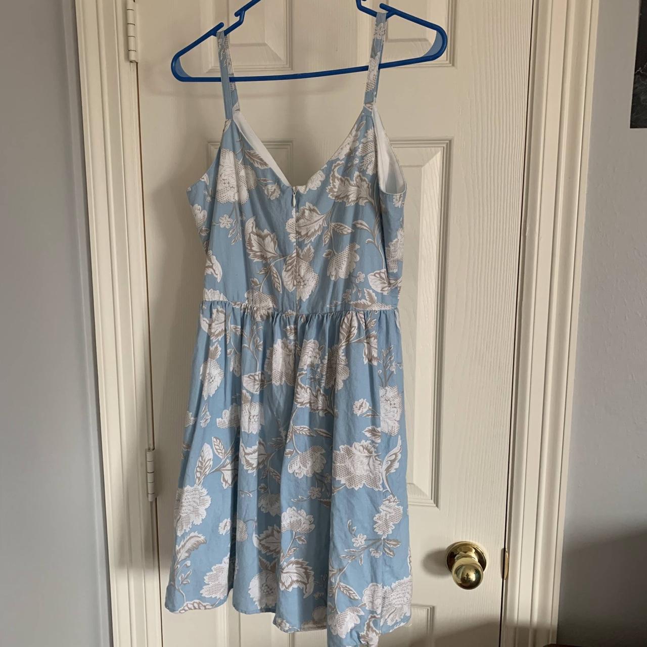 blue and white sundress from francescas. size... - Depop