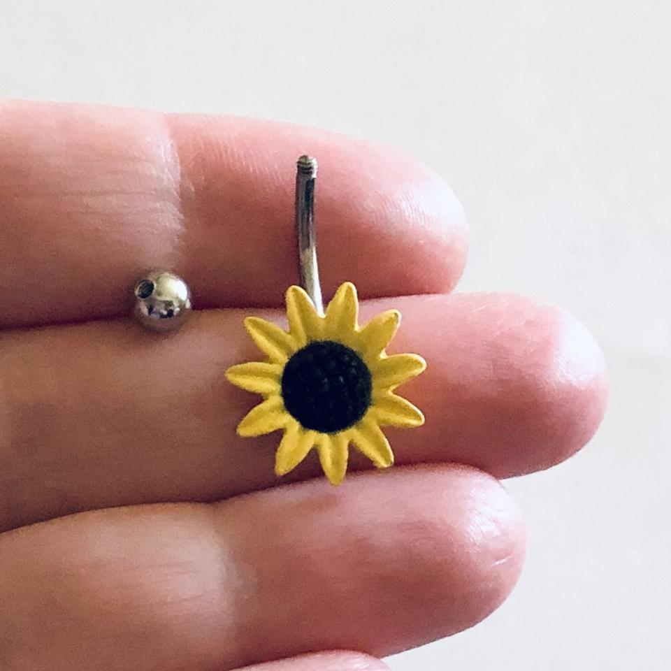 Belly button clearance rings sunflower