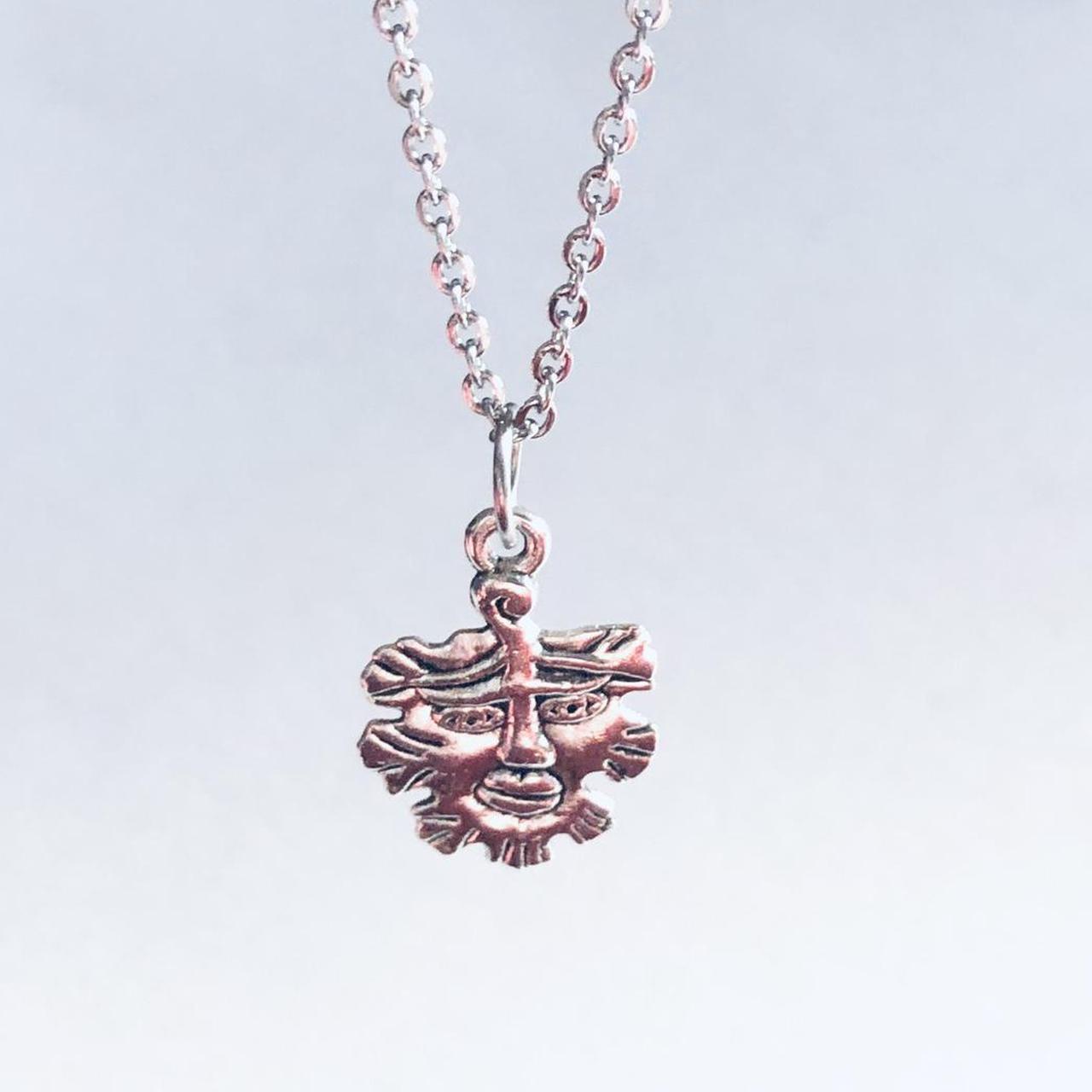 Product Image 1 - Face leaf necklace, Green man
