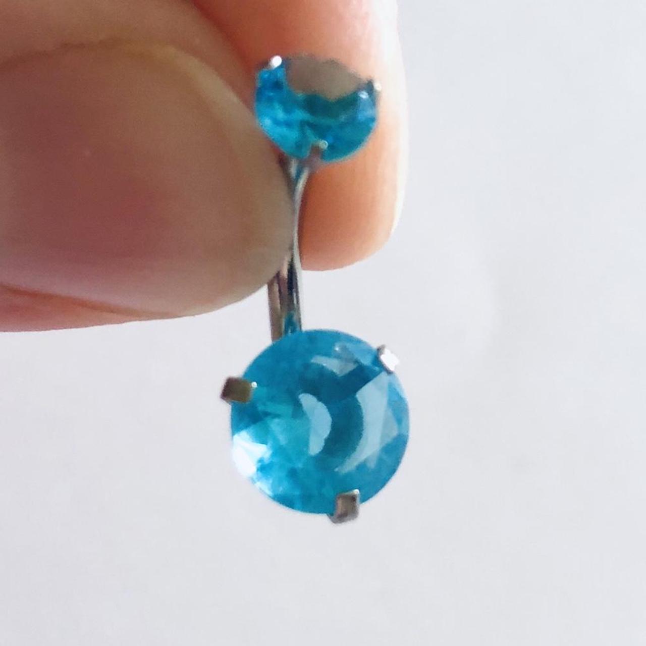 Product Image 1 - Blue rhinestone belly button ring,