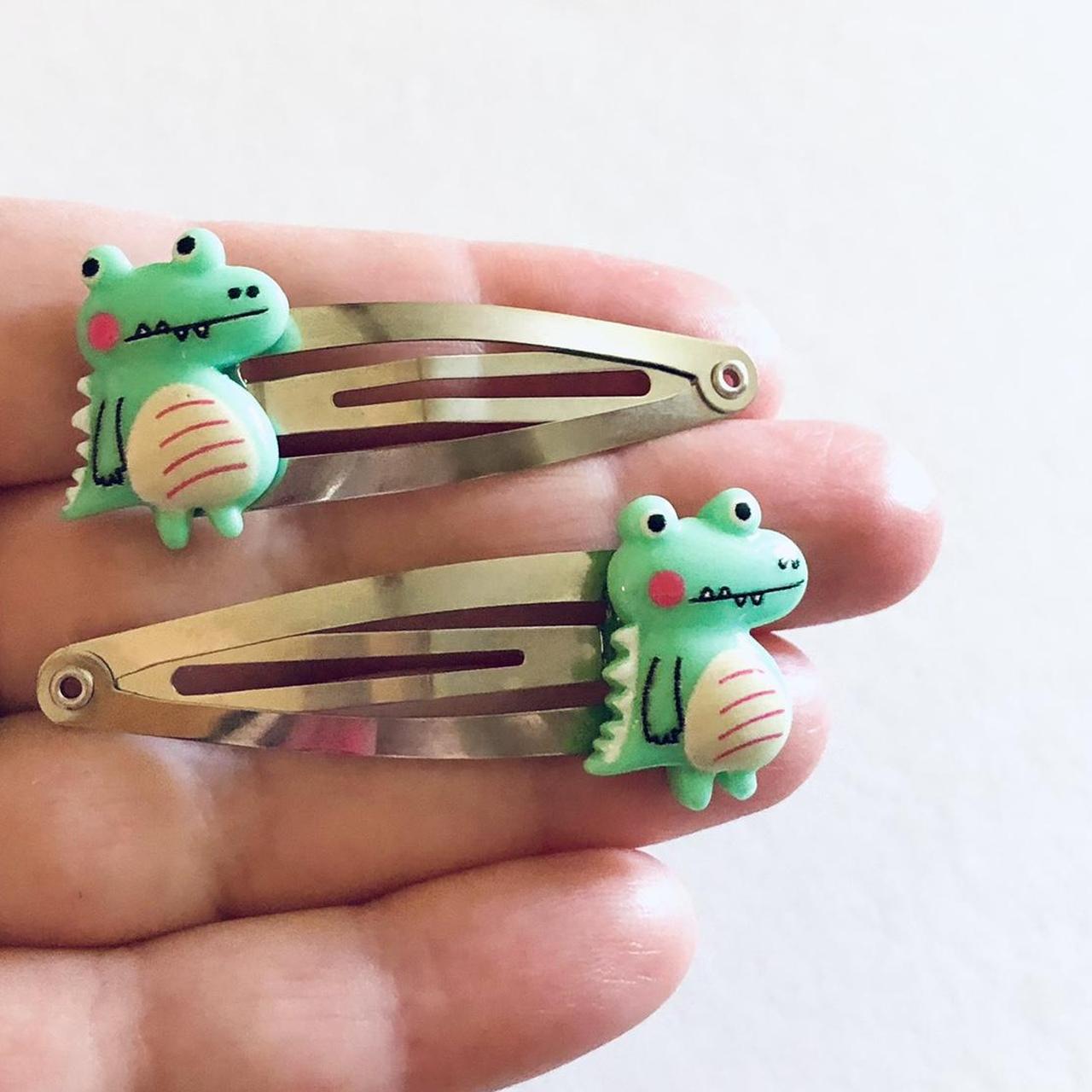 Green Alligator Hair Clips, Crocodile Hair Clips,... - Depop