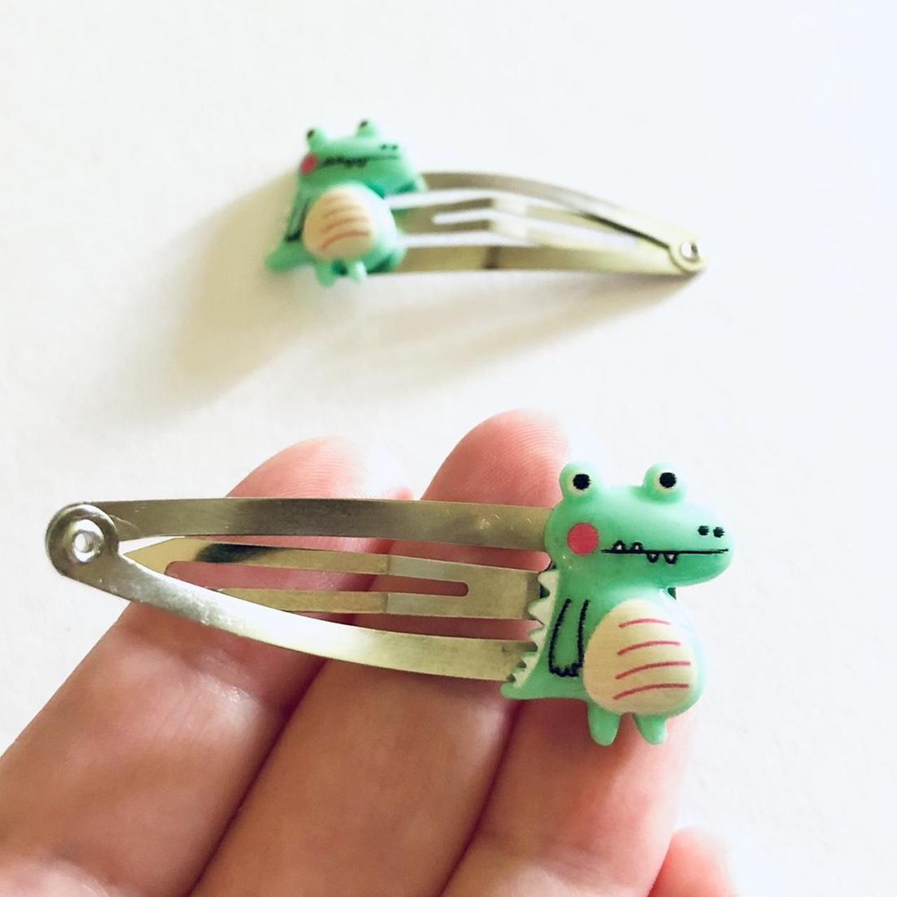 Green alligator hair clips, crocodile hair clips,... Depop