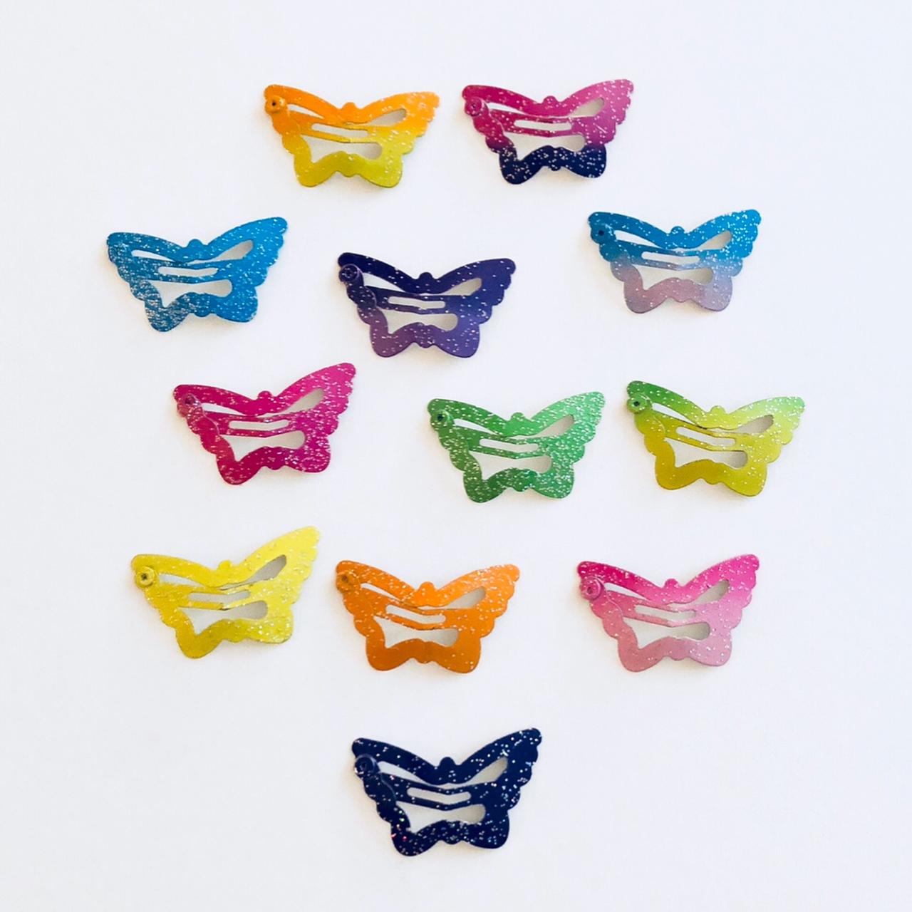 🦋💕🦋 Set of 12 sparkling glittery butterfly shaped... - Depop